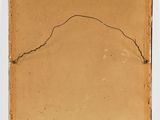 a painting of a mountain with a crack in the middle of it
