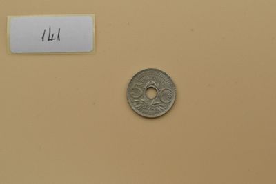 Troisième République. 5 Centimes 1938 Maillechort.