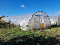 Lot de 3 tunnels en tubes galvanisés (55m x 6m chaque) dont … (photo 2)