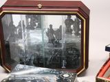a display case that has a lot of items in it