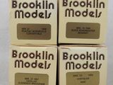 four boxes of brooklyn model soap sitting on top of a table