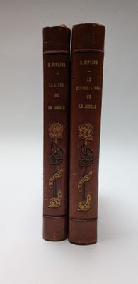 deux livres bruns posés l'un sur l'autre sur une surface blanche