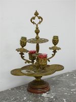 Bougeoir en bronze et socle en marbre. (photo 5)