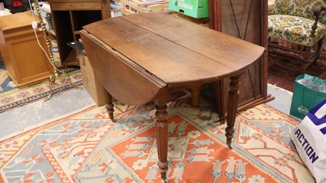 Table à volets sur roulettes H : 75 x 117 