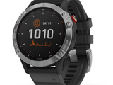 a close up of a smart watch on a white background