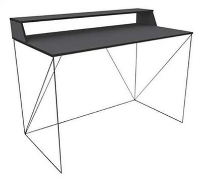 1 Bureau Walter Design Industriel - couleur : laqué noir - m…