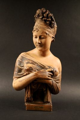 Antoine HOUDON (1741-1828), d'après : Buste figurant Juliett…