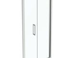 shower door with sliding glass door and stainless steel frame
