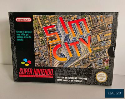 une image représentant une boîte de jeu sur laquelle figure l'illustration d'une ville