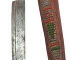 two different types of knives on a white background