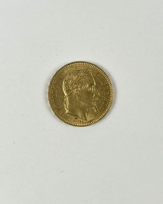 Pièce en or de 20 francs "Napoléon III, tête laurée" 1862 A. - Photo 1