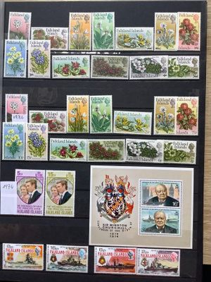 une photo d'une collection de timbres exposée