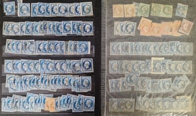 many different types of stamps in a case