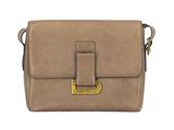 un sac à bandoulière en cuir marron avec une boucle dorée