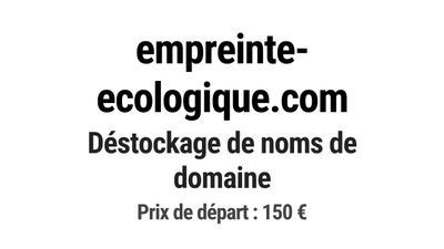Nom de domaine empreinte-ecologique.