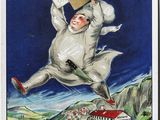 an old poster advertising a french cheese company