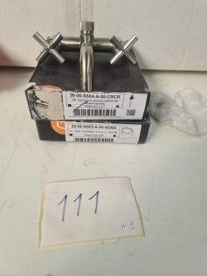 Robinet mélangeur en acier inoxydable avec poignées croisées…