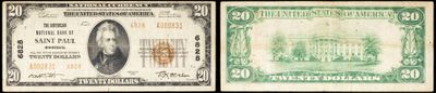 deux anciens billets de banque sur lesquels figure, d'un côté, le portrait d'un homme et, de l'autre, celui d'une femme