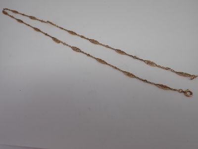 Collier en or maille filigrannée, poids 7,9g, longueur 51cm - Photo 1