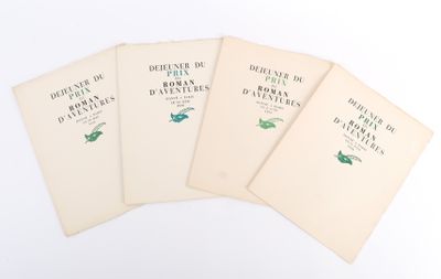 RÉUnion DE Quatre Menus DU DÉJeuner DU Prix DU Roman D'Avent…