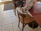 a kitchen with a table and chairs in it