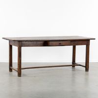 Table de ferme avec tiroir, en chêne, XVIIIe ou XIXe siècle. (photo 4)