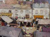 an image of a painting of a city with a lot of people in it