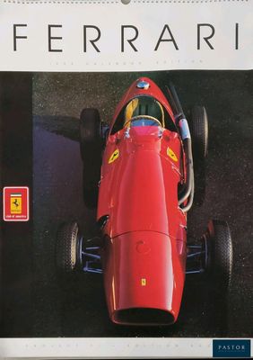 la couverture du livre « Ferrari », sur laquelle figurent une voiture de course rouge et le mot « Ferrari »