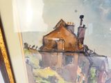 a picture of a painting of a house in a picture frame