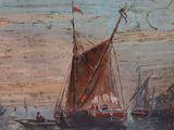a painting of a sailboat in a body of water
