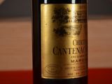 a bottle of wine that is sitting on a table