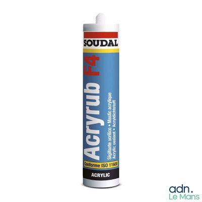 Mastic Soudal Acrylum 4, transparent, tube de 10 oz