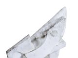 marble sculpture of a pair of shoes on a white surface