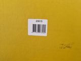 a yellow box with a barcode on it
