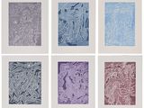 six imprimés de couleurs différentes, de formes et de tailles variées