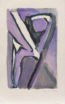 une image représentant un tableau où figure un personnage violet et noir