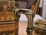 a close up of a coffee cup on a table