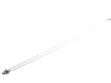 silver necklace with a star charm on a chain on a white background