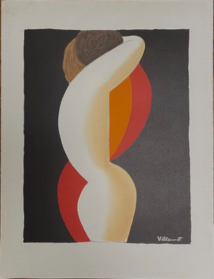 une image représentant un tableau représentant le torse d'une femme sur fond noir
