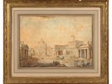 an image of a painting of a city with people walking around it