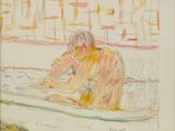 dessin représentant un homme et une femme dans une baignoire