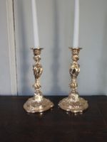 PAIRE DE FLAMBEAUX en bronze ciselé et redoré à décor de roc… (photo 5)