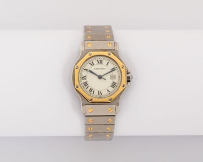 CARTIER, Paris Santos octogonale Grand Modèle - Montre d'hom…