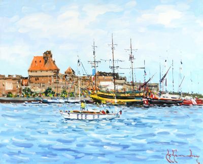 Guy LEGENDRE (né en 1946) "Le port de Saint-Malo"