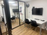 an image of a conference room with a large screen tv