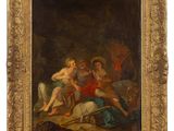 une image représentant un tableau où figurent deux femmes et un enfant