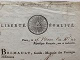 an old document with an image of a compass on it