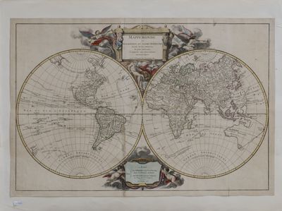 une vieille carte du monde sur laquelle figurent les continents