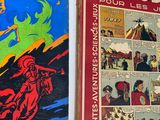 two books that are on the wall of a room