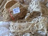 many different types of laces laid out on a table